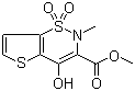structure of CAS# 59804-25-0, Methyl 2-methyl-4-hydroxy-2H-thieno[2,3-e]-1,2-thiazine-3-carboxylatelate-1,1-dioxide