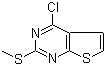 structure of CAS# 598298-10-3, 4-氯-2-(甲硫基)噻吩并[2,3-d]嘧啶