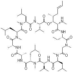 structure of CAS# 59865-16-6, 异构环孢菌素 A