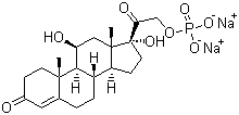 CAS # 6000-74-4, Hydrocortisone sodium phosphate, (11b)-11,17-Dihydroxy-21-(phosphonooxy)pregn-4-ene-3,20-dione disodium salt