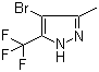 structure of CAS# 60061-68-9, 4-溴-3-甲基-5-(三氟甲基)-1H-吡唑