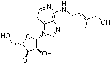 CAS # 6025-53-2, trans-Zeatin-riboside, N6-(trans-4-Hydroxy-3-methyl-2-buten-1-yl)adenosine