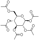 CAS # 604-69-3, beta-D-Glucose pentaacetate, 1,2,3,4,6-Penta-O-acetyl-beta-D-glucopyranose, Acetyl 2,3,4,6-tetra-o-acetyl-beta-D-glucopyranoside