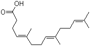CAS 登录号：6040-06-8, (4E,8E)-5,9,13-三甲基-4,8,12-十四碳三烯酸
