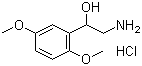 structure of CAS# 60407-53-6, alpha-(氨基甲基)-2,5-二甲氧基苄醇盐酸盐