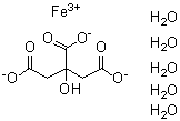 CAS 登录号：6043-74-9, 枸橼酸铁五水合物