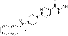 structure of CAS# 604769-01-9, N-羟基-2-[4-(2-萘基磺酰基)-1-哌嗪基]-5-嘧啶甲酰胺
