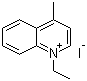 structure of CAS# 605-59-4, 1-Ethyl-4-methylquinolinium iodide