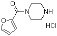 structure of CAS# 60548-09-6, 1-(2-呋喃甲酰基)哌嗪盐酸盐