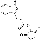 CAS # 60586-98-3, 1-[3-(1H-Indol-3-yl)-1-oxopropoxy]-2,5-pyrrolidinedione, 3-(1H-Indol-3-yl)propionic acid 2,5-dioxopyrrolidin-1-yl ester