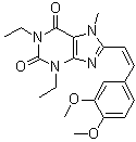 CAS # 606080-73-3, 8-[(1Z)-2-(3,4-Dimethoxyphenyl)ethenyl]-1,3-diethyl-3,7-dihydro-7-methyl-1H-purine-2,6-dione
