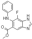 structure of CAS# 606093-59-8, 7-氟-6-(苯基氨基)-1H-苯并咪唑-5-羧酸甲酯