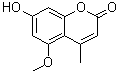 CAS # 6093-81-8, 7-Hydroxy-5-methoxy-4-methyl-2H-1-benzopyran-2-one, 7-Hydroxy-5-methoxy-4-methylcoumarin