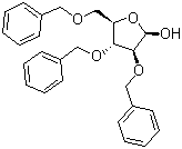 structure of CAS# 60933-68-8, 2,3,5-Tri-O-benzyl-beta-D-arabinofuranose