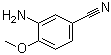 structure of CAS# 60979-25-1, 3-Amino-4-methoxybenzonitrile