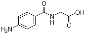 structure of CAS# 61-78-9, (4-Aminobenzoylamino)acetic acid