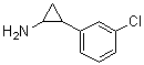 structure of CAS# 61114-40-7, 2-(3-Chlorophenyl)cyclopropanamine