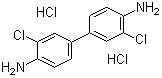 structure of CAS# 612-83-9, 3,3'-Dichlorobenzidine dihydrochloride
