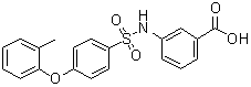 structure of CAS# 612045-19-9, 3-[[[4-(2-甲基苯氧基)苯基]磺酰基]氨基]苯甲酸