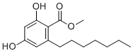 甲基2-庚基-4,6-二羟基苯甲酸酯分子结构 (CAS 6121-77-3)