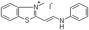 structure of CAS# 61327-99-9, 3-甲基-2-[2-(苯基氨基)乙烯基]苯并噻唑鎓碘化物