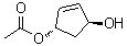 structure of CAS# 61348-01-4, (1S-反式)-4-环戊烯-1,3-二醇单乙酸酯