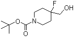 structure of CAS# 614730-97-1, 1-Boc-4-fluoro-4-(hydroxymethyl)piperidine