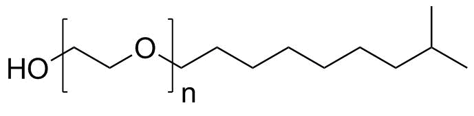 Ethoxylated isodecanol molecular structure (CAS 61827-42-7)