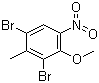 structure of CAS# 61827-59-6, 1,3-二溴-4-甲氧基-2-甲基-5-硝基苯