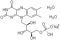 structure of CAS# 6184-17-4, 核黄素-5'-磷酸钠二水合物