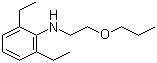structure of CAS# 61874-13-3, 2,6-Diethyl-N-(2-propoxyethyl)aniline