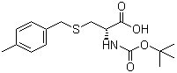 structure of CAS# 61925-78-8, N-(tert-Butoxycarbonyl)-S-(4-methylbenzyl)-D-cysteine