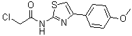 structure of CAS# 6202-74-0, 2-(2-氯乙酰氨基)-4-(对甲氧基苯基)噻唑