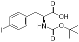 structure of CAS# 62129-44-6, Boc-4-Iodo-L-phenylalanine