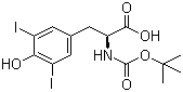 structure of CAS# 62129-53-7, N-叔丁氧羰基-3,5-二碘-L-酪氨酸