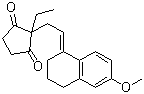CAS # 62298-52-6, 2-[(2E)-2-(3,4-Dihydro-6-methoxy-1(2H)-naphthalenylidene)ethyl]-2-ethyl-1,3-cyclopentanedione