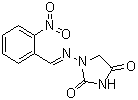 structure of CAS# 623145-57-3, 1-[[(2-硝基苯基)亚甲基]氨基]-2,4-咪唑烷二酮