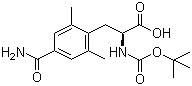 structure of CAS# 623950-02-7, 4-(氨基羰基)-N-[(1,1-二甲基乙氧基)羰基]-2,6-二甲基-L-苯丙氨酸