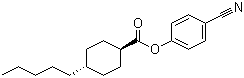 structure of CAS# 62439-35-4, 反式-4-戊基环己烷甲酸 4-氰基苯酯