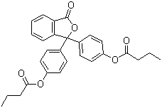 CAS # 62625-15-4, Phenolphthalein dibutyrate, (3-Oxo-1(3H)-isobenzofurylidene)di-p-phenylene dibutyrate