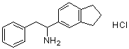 CAS # 6267-55-6, 2,3-Dihydro-alpha-(phenylmethyl)-1H-indene-5-methanamine hydrochloride, NSC 34568