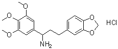 CAS 登录号：6271-06-3, alpha-(3,4,5-三甲氧基苯基)-1,3-苯并二恶茂-5-丙胺盐酸盐