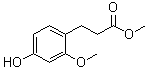 structure of CAS# 628333-35-7, 4-Hydroxy-2-methoxybenzenepropanoic acid methyl ester