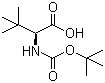 CAS # 62965-35-9, N-Boc-L-tert-Leucine, N-(tert-Butoxycarbonyl)-L-tert-leucine, (S)-N-Boc-2-Amino-3,3-dimethylbutyric acid