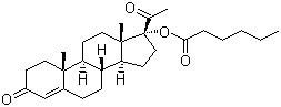 CAS # 630-56-8, Hydroxyprogesterone caproate, 17a-Hydroxyprogesterone caproate, 17a-Hydroxy-4-pregnene-3,20-dione caproate