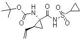 structure of CAS# 630421-48-6, [(1R,2S)-1-[[(Cyclopropylsulfonyl)amino]carbonyl]-2-ethenylcyclopropyl]carbamic acid 1,1-dimethylethyl ester