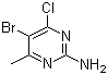 structure of CAS# 6314-12-1, 5-溴-4-氯-6-甲基-2-氨基嘧啶