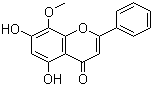 structure of CAS# 632-85-9, Wogonin