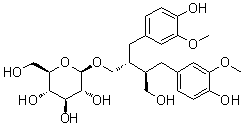 structure of CAS# 63320-67-2, 开环异落叶松脂素 beta-D-葡糖苷