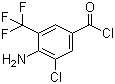structure of CAS# 63498-15-7, 4-Amino-3-chloro-5-(trifluoromethyl)benzoyl chloride